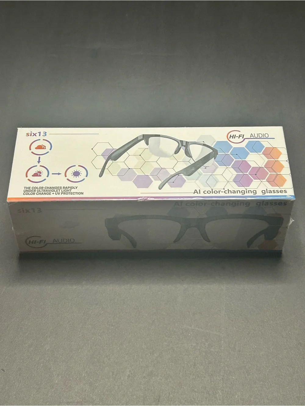 NIB six13 Smart Audio Glasses Bluetooth UV Color Changing Sunglasses